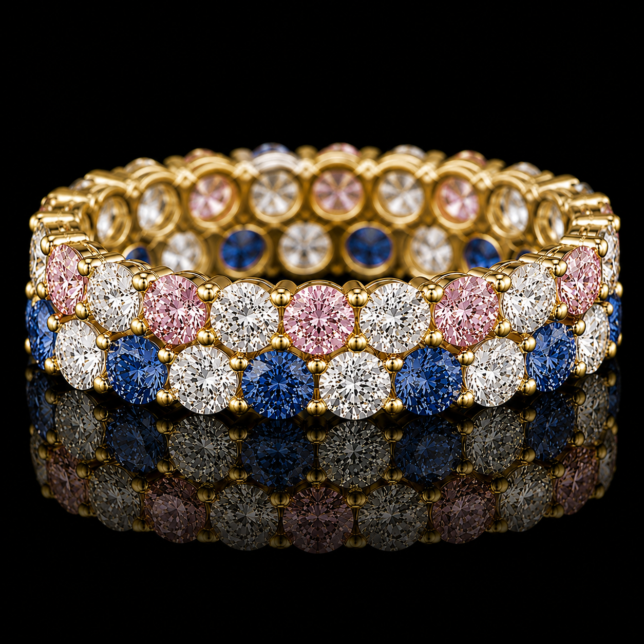 Aurora Eternity Ring - Yellow Gold