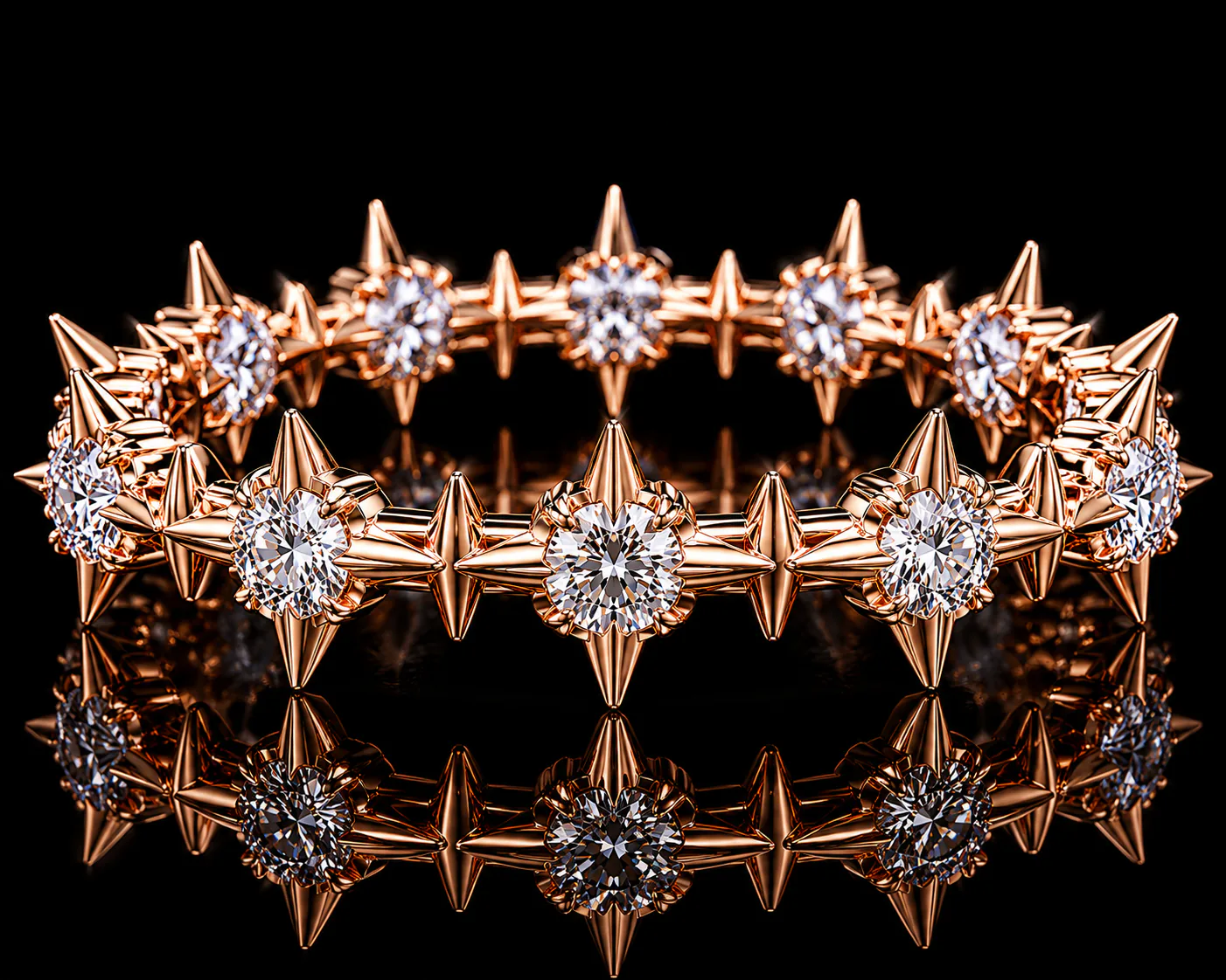 Cathedral of Thorns Ring - Rose Gold