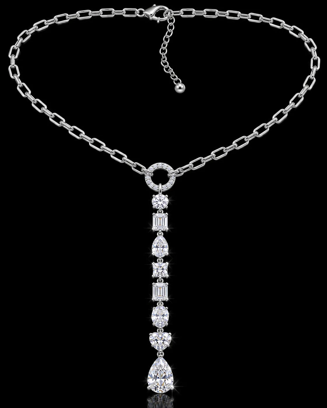 Diamond Leash Necklace - White Gold