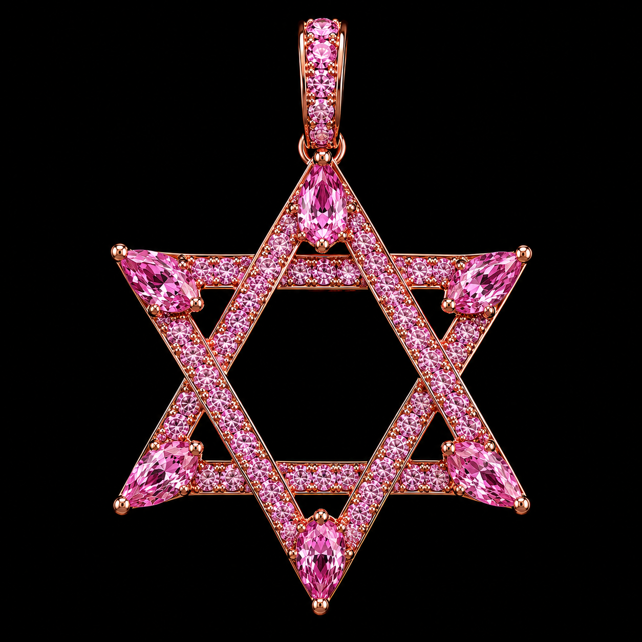 Pink Covenant™ Star of David Pendant - Rose Gold