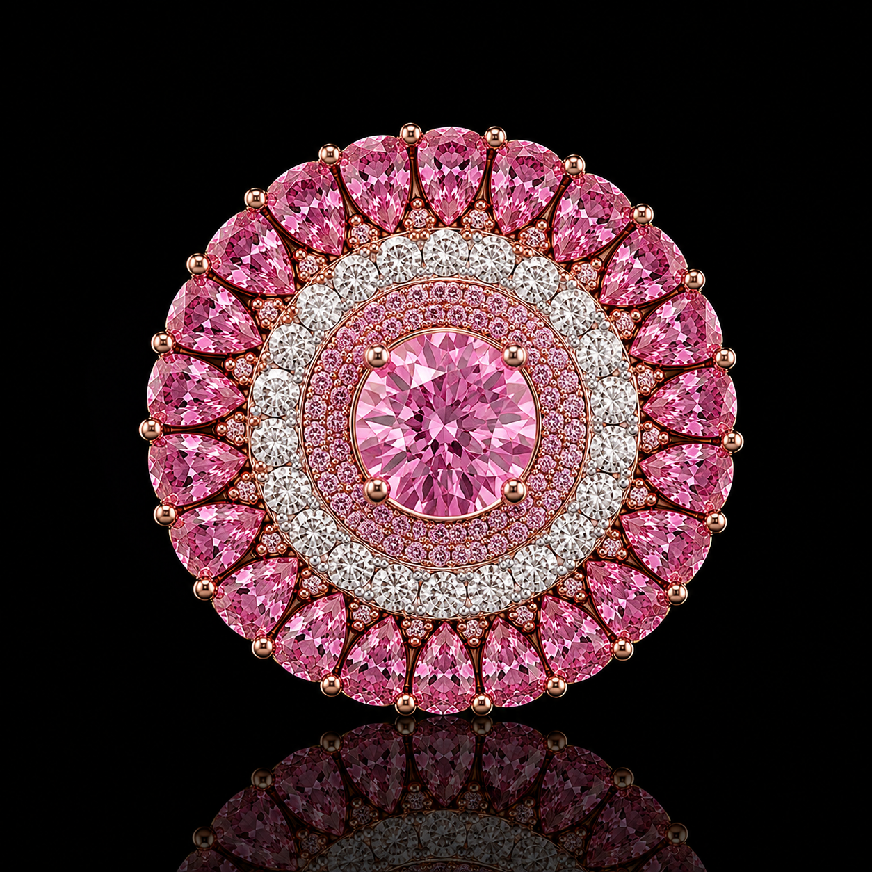 Pink Eye™ Evil Eye Pendant - Rose Gold